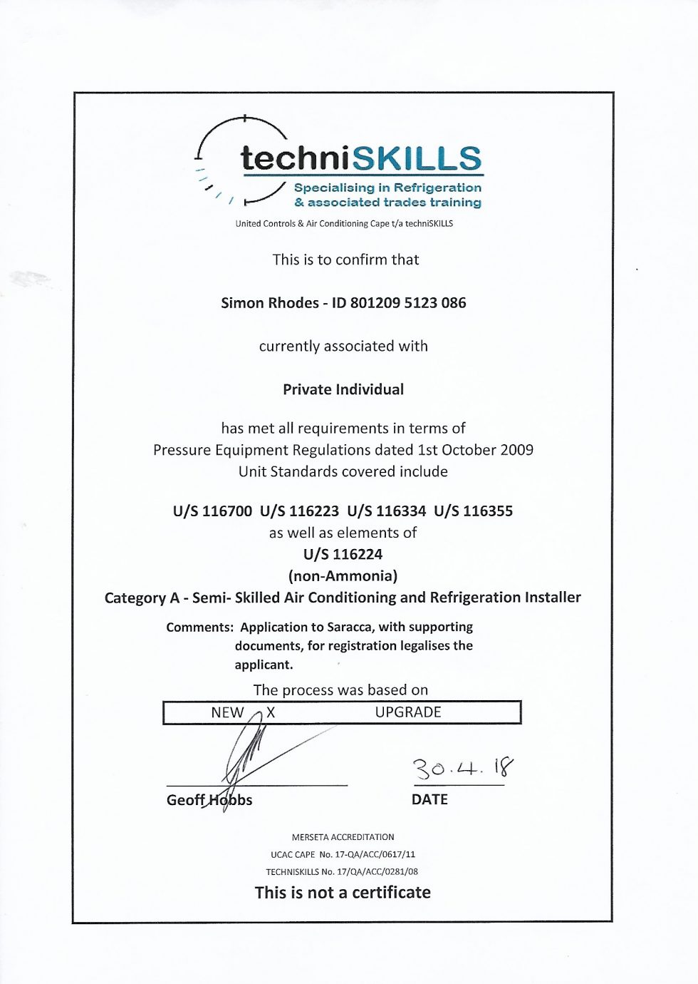 Certificates Service Specialist